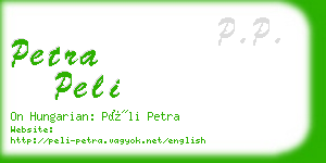 petra peli business card